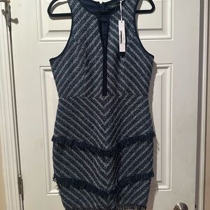 Adelyn Rae Navy  Pattern Midi Dress New with tags
